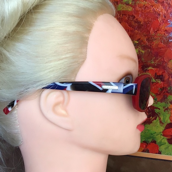 Missoni DESIGNER SUNGLASSES RED FACE FRAMING - Picture 3 of 8